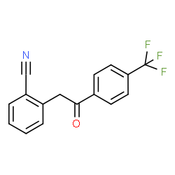 ChemSpider 2D Image | 2-{2-Oxo-2-[4-(trifluoromethyl)phenyl]ethyl}benzonitrile | C16H10F3NO