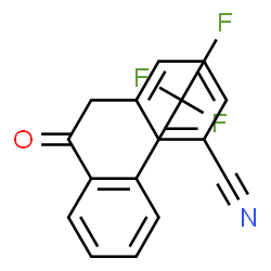 ChemSpider 2D Image | 3-{2-Oxo-2-[2-(trifluoromethyl)phenyl]ethyl}benzonitrile | C16H10F3NO