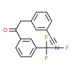 ChemSpider 2D Image | 3-{2-Oxo-2-[3-(trifluoromethyl)phenyl]ethyl}benzonitrile | C16H10F3NO