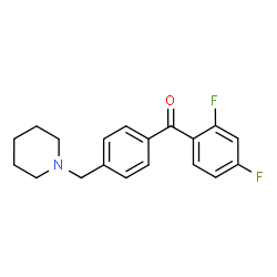 ChemSpider 2D Image | 1-{[4-(2,4-difluorobenzoyl)phenyl]methyl}piperidine | C19H19F2NO