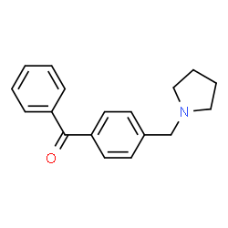 ChemSpider 2D Image | 4-(pyrrolidinomethyl)benzophenone | C18H19NO