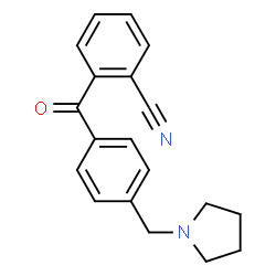 ChemSpider 2D Image | 2-[4-(1-Pyrrolidinylmethyl)benzoyl]benzonitrile | C19H18N2O