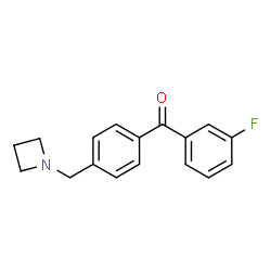 ChemSpider 2D Image | [4-(1-Azetidinylmethyl)phenyl](3-fluorophenyl)methanone | C17H16FNO