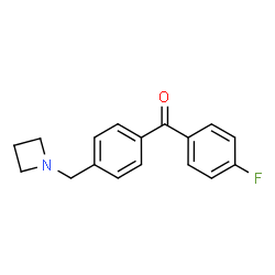 ChemSpider 2D Image | [4-(1-Azetidinylmethyl)phenyl](4-fluorophenyl)methanone | C17H16FNO