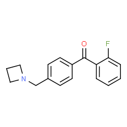 ChemSpider 2D Image | [4-(1-Azetidinylmethyl)phenyl](2-fluorophenyl)methanone | C17H16FNO