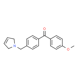 ChemSpider 2D Image | [4-(2,5-Dihydro-1H-pyrrol-1-ylmethyl)phenyl](4-methoxyphenyl)methanone | C19H19NO2