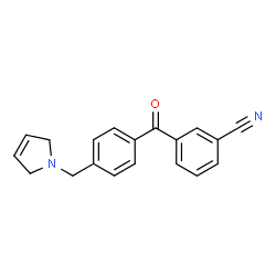ChemSpider 2D Image | 3-[4-(2,5-Dihydro-1H-pyrrol-1-ylmethyl)benzoyl]benzonitrile | C19H16N2O