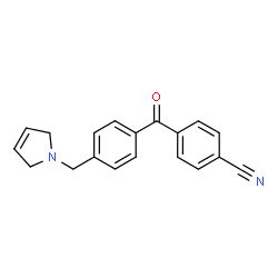 ChemSpider 2D Image | 4-[4-(2,5-Dihydro-1H-pyrrol-1-ylmethyl)benzoyl]benzonitrile | C19H16N2O