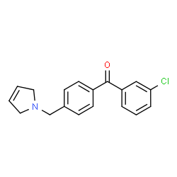 ChemSpider 2D Image | (3-Chlorophenyl)[4-(2,5-dihydro-1H-pyrrol-1-ylmethyl)phenyl]methanone | C18H16ClNO