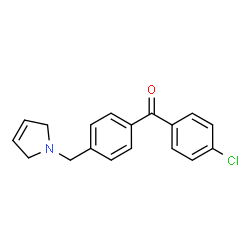 ChemSpider 2D Image | (4-Chlorophenyl)[4-(2,5-dihydro-1H-pyrrol-1-ylmethyl)phenyl]methanone | C18H16ClNO