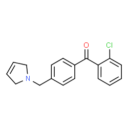 ChemSpider 2D Image | (2-Chlorophenyl)[4-(2,5-dihydro-1H-pyrrol-1-ylmethyl)phenyl]methanone | C18H16ClNO