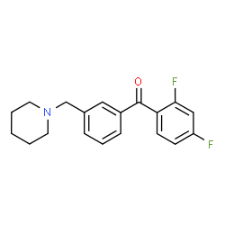 ChemSpider 2D Image | 1-{[3-(2,4-difluorobenzoyl)phenyl]methyl}piperidine | C19H19F2NO
