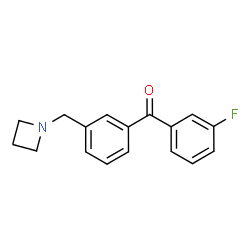 ChemSpider 2D Image | [3-(1-Azetidinylmethyl)phenyl](3-fluorophenyl)methanone | C17H16FNO