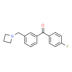 ChemSpider 2D Image | [3-(1-Azetidinylmethyl)phenyl](4-fluorophenyl)methanone | C17H16FNO