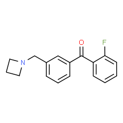 ChemSpider 2D Image | [3-(1-Azetidinylmethyl)phenyl](2-fluorophenyl)methanone | C17H16FNO