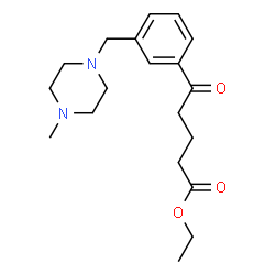 ChemSpider 2D Image | Ethyl 5-{3-[(4-methyl-1-piperazinyl)methyl]phenyl}-5-oxopentanoate | C19H28N2O3