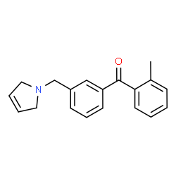 ChemSpider 2D Image | (3-((2,5-Dihydro-1H-pyrrol-1-yl)methyl)phenyl)(o-tolyl)methanone | C19H19NO