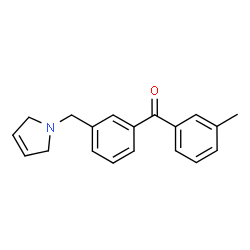 ChemSpider 2D Image | (3-((2,5-Dihydro-1H-pyrrol-1-yl)methyl)phenyl)(m-tolyl)methanone | C19H19NO