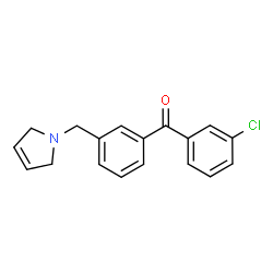 ChemSpider 2D Image | (3-Chlorophenyl)[3-(2,5-dihydro-1H-pyrrol-1-ylmethyl)phenyl]methanone | C18H16ClNO