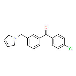 ChemSpider 2D Image | (4-Chlorophenyl)[3-(2,5-dihydro-1H-pyrrol-1-ylmethyl)phenyl]methanone | C18H16ClNO