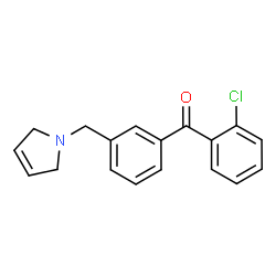 ChemSpider 2D Image | (2-Chlorophenyl)[3-(2,5-dihydro-1H-pyrrol-1-ylmethyl)phenyl]methanone | C18H16ClNO
