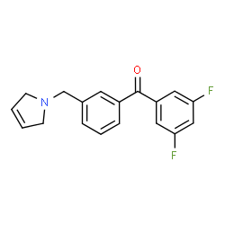 ChemSpider 2D Image | (3,5-Difluorophenyl)[3-(2,5-dihydro-1H-pyrrol-1-ylmethyl)phenyl]methanone | C18H15F2NO