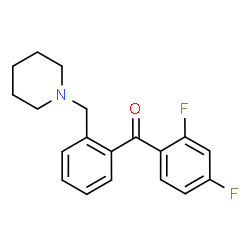 ChemSpider 2D Image | 1-{[2-(2,4-difluorobenzoyl)phenyl]methyl}piperidine | C19H19F2NO