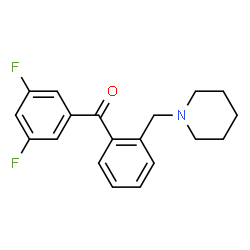 ChemSpider 2D Image | 1-{[2-(3,5-difluorobenzoyl)phenyl]methyl}piperidine | C19H19F2NO