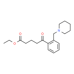 ChemSpider 2D Image | ethyl 5-oxo-5-[2-(piperidinomethyl)phenyl]valerate | C19H27NO3