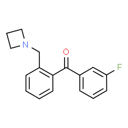 ChemSpider 2D Image | [2-(1-Azetidinylmethyl)phenyl](3-fluorophenyl)methanone | C17H16FNO