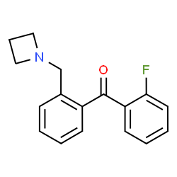 ChemSpider 2D Image | [2-(1-Azetidinylmethyl)phenyl](2-fluorophenyl)methanone | C17H16FNO