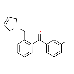 ChemSpider 2D Image | (3-Chlorophenyl)[2-(2,5-dihydro-1H-pyrrol-1-ylmethyl)phenyl]methanone | C18H16ClNO