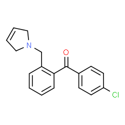 ChemSpider 2D Image | (4-Chlorophenyl)[2-(2,5-dihydro-1H-pyrrol-1-ylmethyl)phenyl]methanone | C18H16ClNO