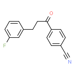 ChemSpider 2D Image | 4'-cyano-3-(3-fluorophenyl)propiophenone | C16H12FNO