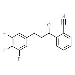 ChemSpider 2D Image | 2-[3-(3,4,5-Trifluorophenyl)propanoyl]benzonitrile | C16H10F3NO
