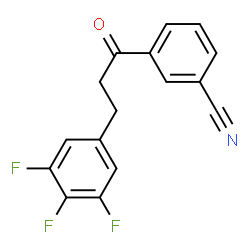 ChemSpider 2D Image | 3-[3-(3,4,5-Trifluorophenyl)propanoyl]benzonitrile | C16H10F3NO