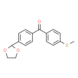 ChemSpider 2D Image | [4-(1,3-Dioxolan-2-yl)phenyl][4-(methylsulfanyl)phenyl]methanone | C17H16O3S