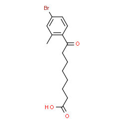 ChemSpider 2D Image | 8-(4-Bromo-2-methylphenyl)-8-oxooctanoic acid | C15H19BrO3