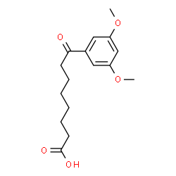 ChemSpider 2D Image | 8-(3,5-Dimethoxyphenyl)-8-oxooctanoic acid | C16H22O5
