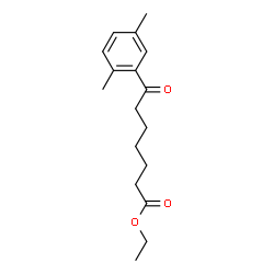 ChemSpider 2D Image | Ethyl 7-(2,5-dimethylphenyl)-7-oxoheptanoate | C17H24O3