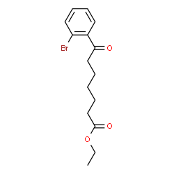 ChemSpider 2D Image | Ethyl 7-(2-bromophenyl)-7-oxoheptanoate | C15H19BrO3