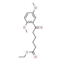 ChemSpider 2D Image | Ethyl 6-(2,5-dimethoxyphenyl)-6-oxohexanoate | C16H22O5