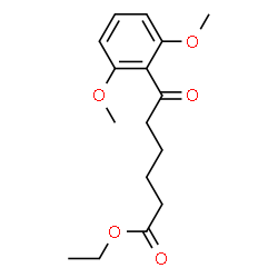 ChemSpider 2D Image | Ethyl 6-(2,6-dimethoxyphenyl)-6-oxohexanoate | C16H22O5