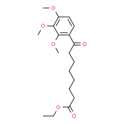 ChemSpider 2D Image | Ethyl 8-oxo-8-(2,3,4-trimethoxyphenyl)octanoate | C19H28O6