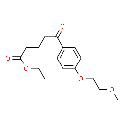 ChemSpider 2D Image | Ethyl 5-[4-(2-methoxyethoxy)phenyl]-5-oxopentanoate | C16H22O5
