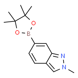 ChemSpider 2D Image | 2-methyl-6-(tetramethyl-1,3,2-dioxaborolan-2-yl)-2H-indazole | C14H19BN2O2