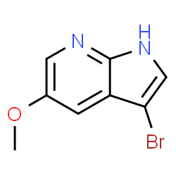 ChemSpider 2D Image | 3-Bromo-5-methoxy-1H-pyrrolo[2,3-b]pyridine | C8H7BrN2O