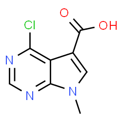 ChemSpider 2D Image | 4-Chloro-7-methyl-7H-pyrrolo[2,3-d]pyrimidine-5-carboxylic acid | C8H6ClN3O2