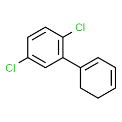ChemSpider 2D Image | 1,4-Dichloro-2-(1,3-cyclohexadien-1-yl)benzene | C12H10Cl2