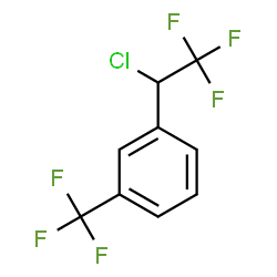 ChemSpider 2D Image | 1-(1-Chloro-2,2,2-trifluoroethyl)-3-(trifluoromethyl)benzene | C9H5ClF6